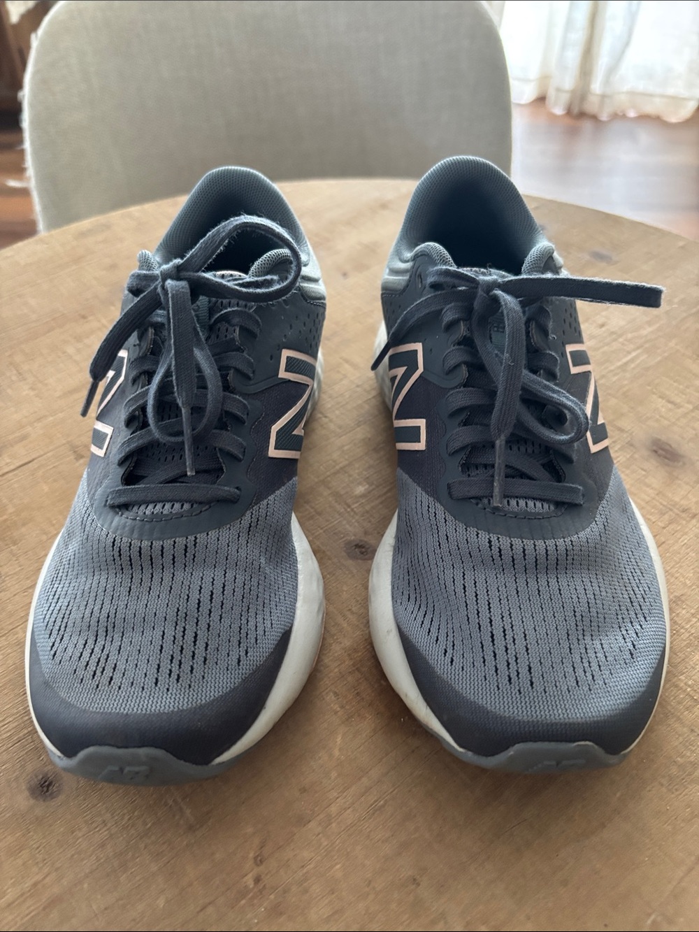 New Balance Charcoal Gray and Light Pink Women's Runners - Picture 3 of 7